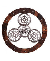 Uhr recycled Altholz & Metall